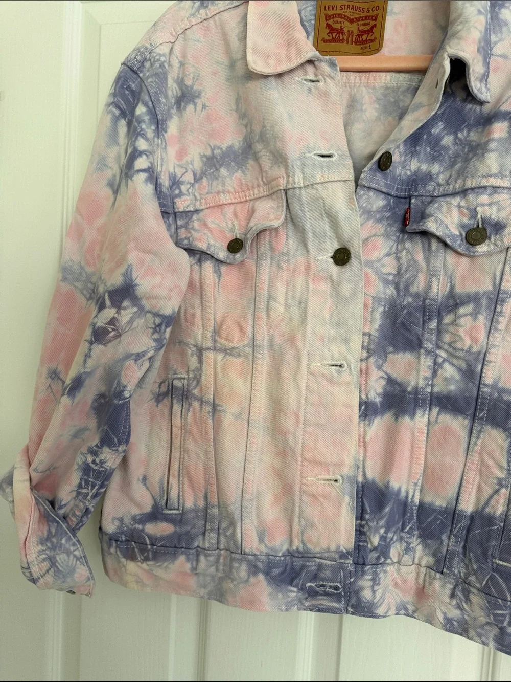 Levi's Tie-Dye Denim Jacket - Pink & Blue Wash - Picture 10 of 10